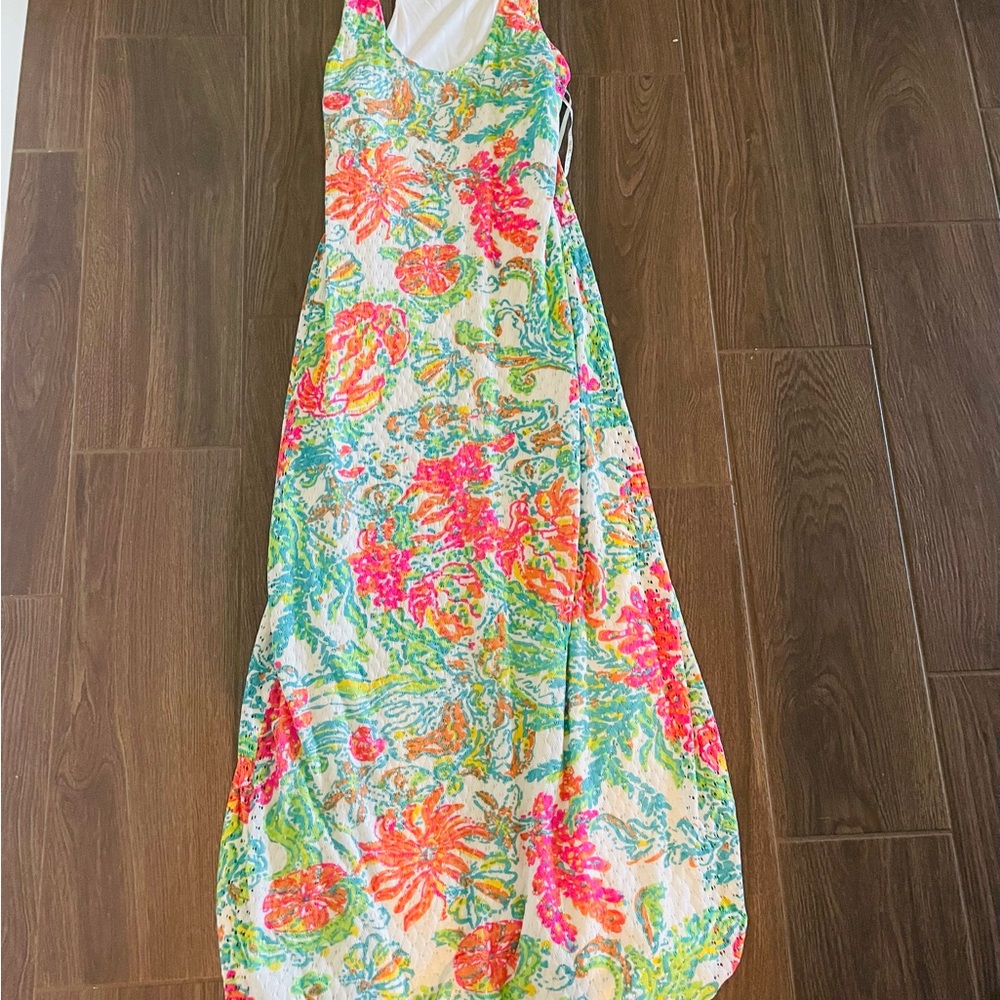 Lilly Pulitzer Pink Halter Maxi Sundress